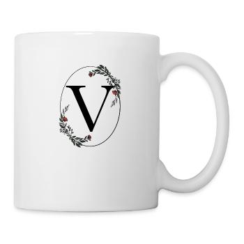 Lettre V - Mug blanc - blanc - Droite