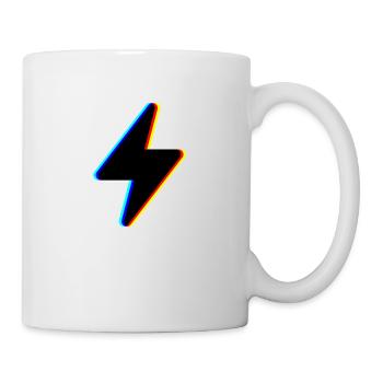 lightning stream symbol logo - Mug - white - Right
