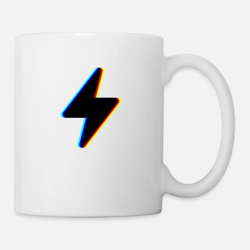 blitz strom symbol logo - Tasse - Weiß