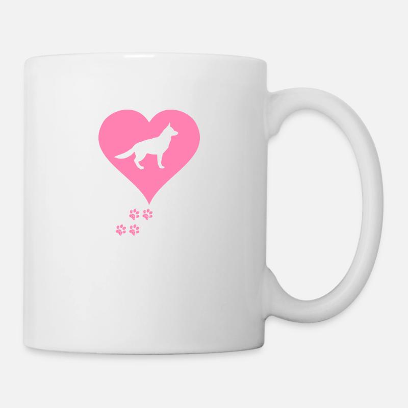 Schäferhund - Tasse - Weiß