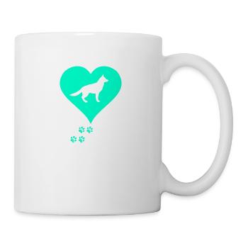 Schäferhund - Tasse - Weiß - Rechts