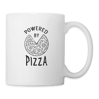 Powered By Pizza - Mug blanc - blanc - Droite