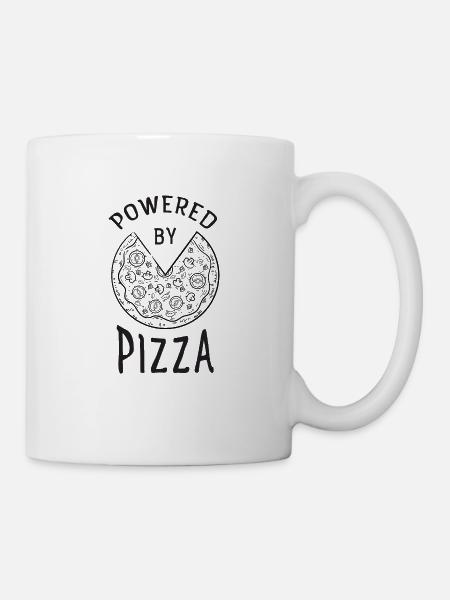 Powered By Pizza - Tasse - Weiß