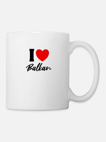 j'aime les balkans - Mug blanc - blanc