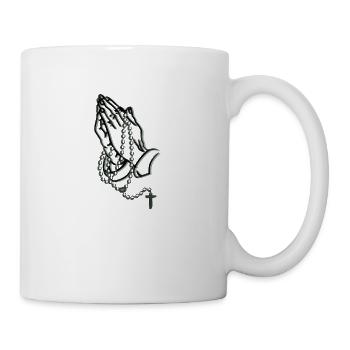 Mains en prière - Mug blanc - blanc - Droite