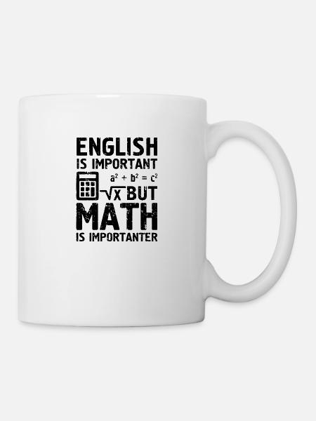 English Math École d’étudiant Professeur - Mug blanc - blanc