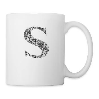 S Lace Letter Spitzen Buchstabe - Mug - white - Right