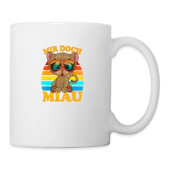 Mir doch Miau | mir doch egal - Tasse - Weiß - Rechts