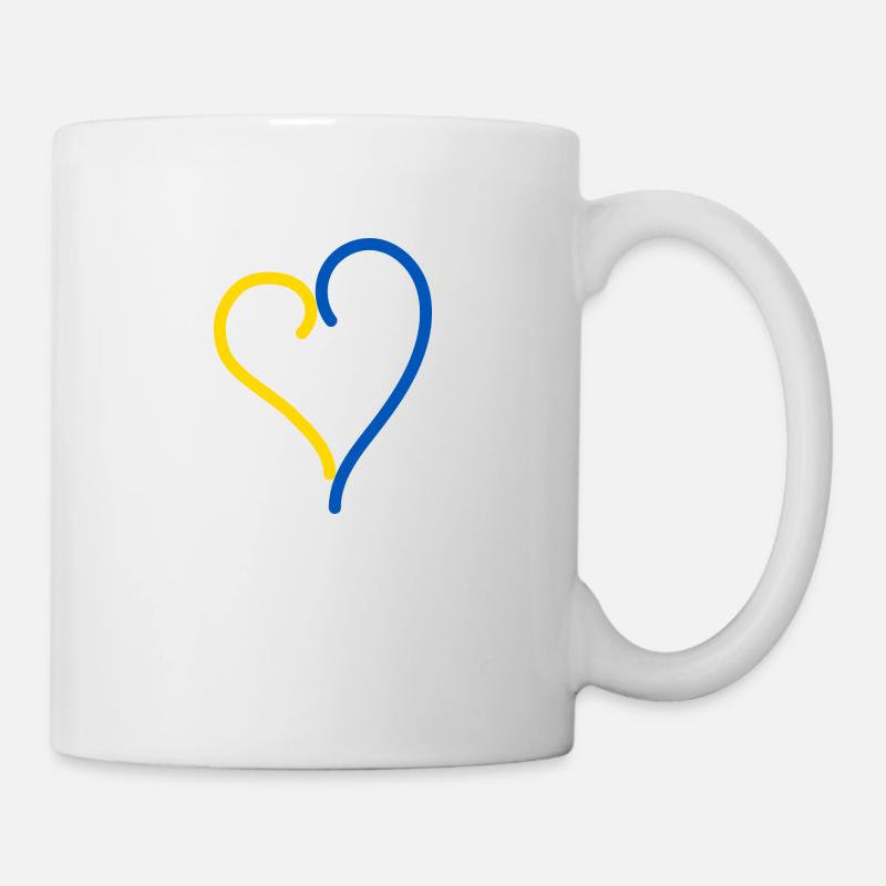 Ukraine Herz - Tasse - Weiß