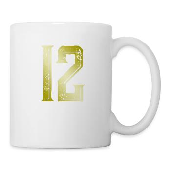 12 Zahl Symbol - Tasse - Weiß - Rechts
