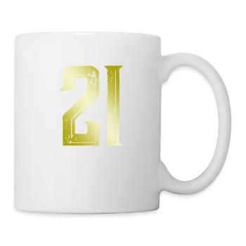 21 Symbole numérique - Mug blanc - blanc - Droite