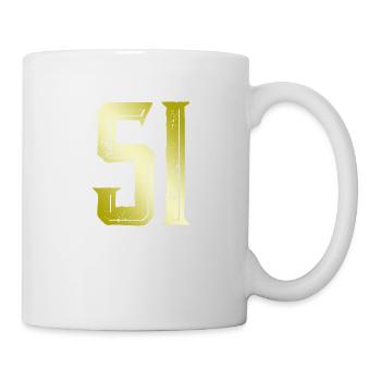 51 Symbole numérique - Mug blanc - blanc - Droite