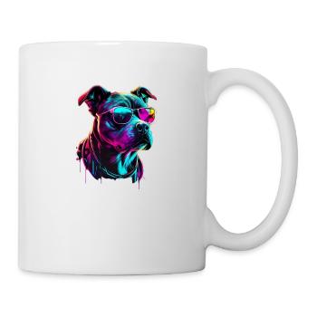 American Staffordshire Terrier Chiens Américain - Mug blanc - blanc - Droite