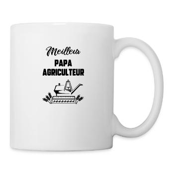 Meilleur papa agriculteur - Mug blanc - blanc - Droite