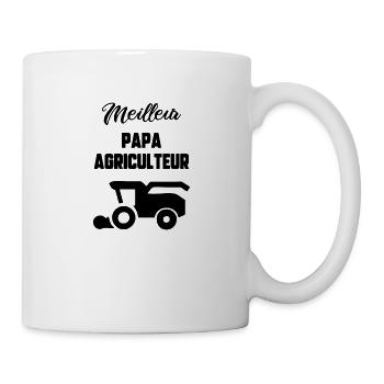 Meilleur papa agriculteur - Mug blanc - blanc - Droite