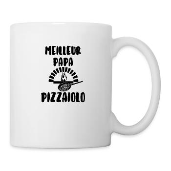 Meilleur papa pizzaiolo - Mug blanc - blanc - Droite