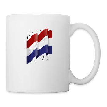 Drapeau des Pays-Bas Hollande Drapeau néerlandais - Mug blanc - blanc - Droite