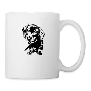 Dachshund - Tasse - Weiß - Rechts