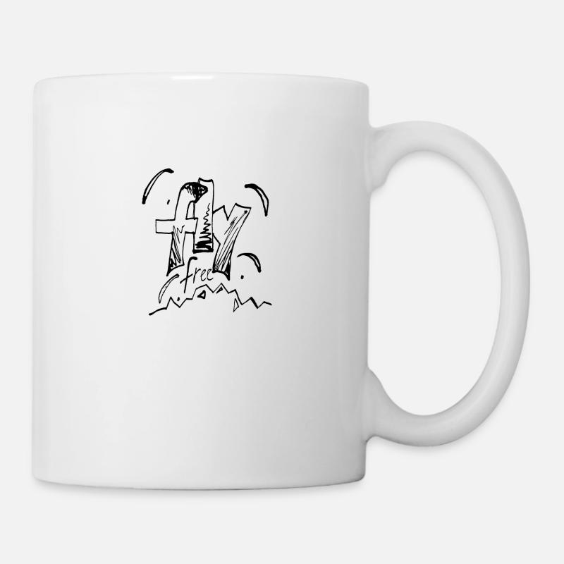 fly free - Tasse - Weiß
