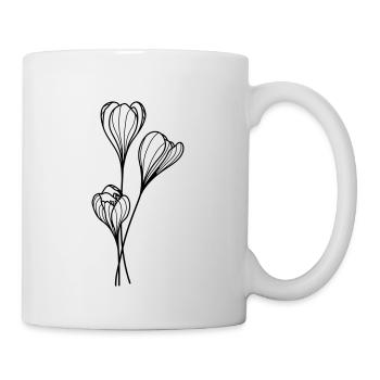 fleur sauvage simple - Mug blanc - blanc - Droite