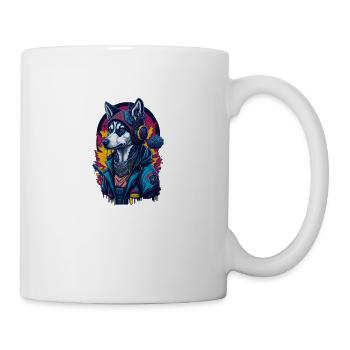 Husky Hund Hunde Cool Huskies - Tasse - Weiß - Rechts