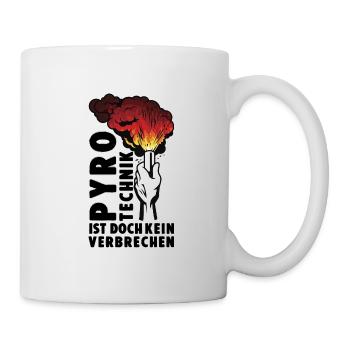 Pyrotechnik ist doch kein Verbrechen Ultras Pyro - Tasse - Weiß - Rechts