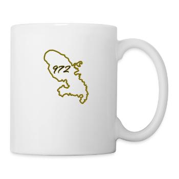 carte martinik or - Mug blanc - blanc - Droite