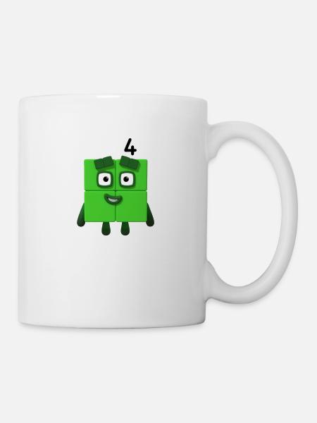 4 square - Mug - white