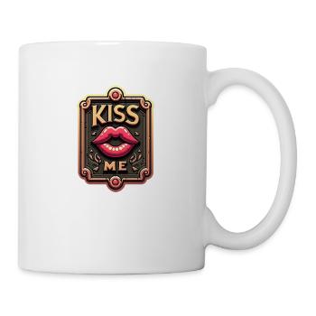 Küss mich - Tasse - Weiß - Rechts