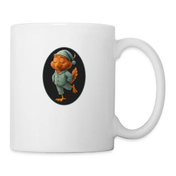 Schlaf Vogel - Tasse - Weiß - Rechts