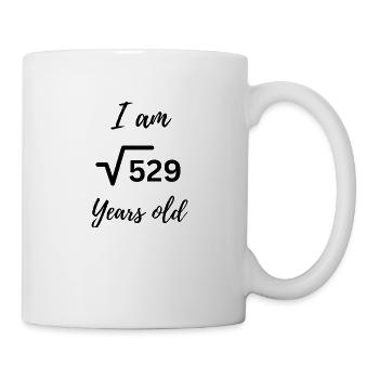 23 Jahre – Minimalistisches Geburtstagsdesign - Tasse - Weiß - Rechts