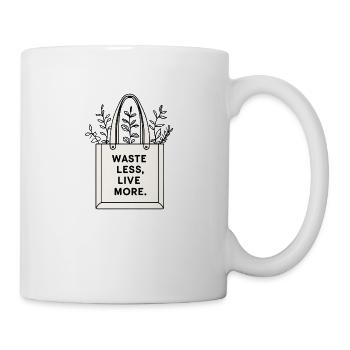 Tasche mit Blumen – Waste Less, Live More - Tasse - Weiß - Rechts