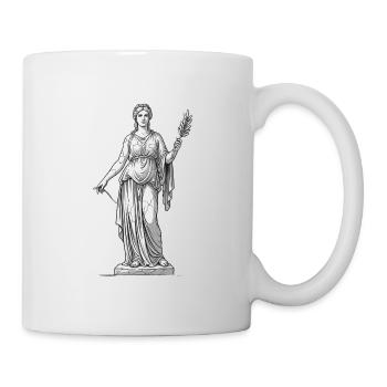 Göttinnenstatue Olivenzweig - Tasse - Weiß - Rechts