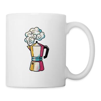 Moka Rainbow Pop Art - Tasse - Weiß - Rechts