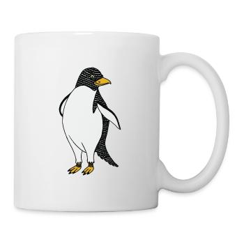 Farbiger Pingiun - Tasse - Weiß - Rechts