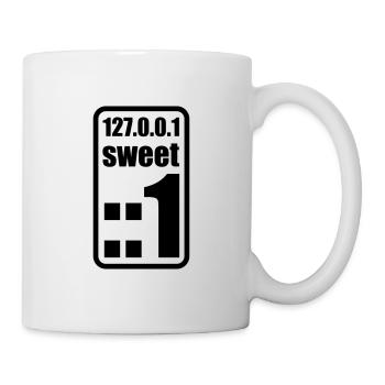 Nerdy design "127.0.0.1 sweet :: 1" - Mug - white - Right