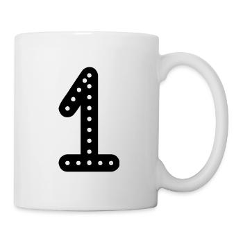 1 YEAR. 1st BIRTHDAY. BIRTHDAY 1 YEAR. 1. ONE - Mug - white - Right