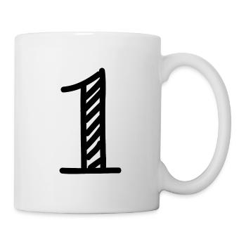 1 JAHR. 1. GEBURTSTAG. JUBILÄUM 1 JAHR.1 - Tasse - Weiß - Rechts