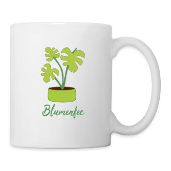 Blumenfee Blume Pflanze Gärtner Floristin Geschenk - Tasse - Weiß - Rechts
