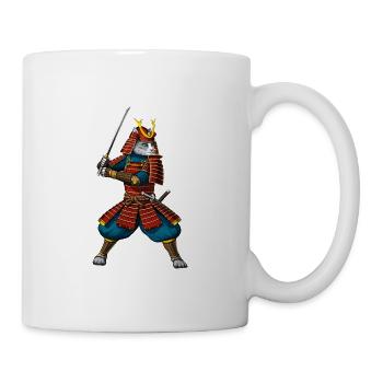 Chat Japonais Samouraï Ninja - Mug blanc - blanc - Droite