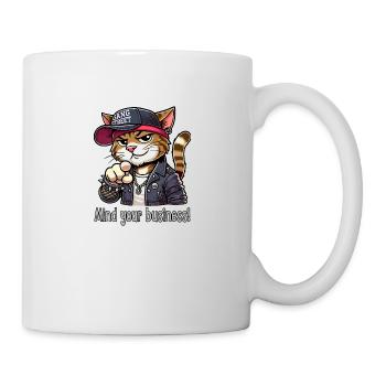 Kümmern Sie sich um Ihr Geschäft! - Tasse - Weiß - Rechts