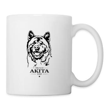 Akita Dad Hunde Hund American Akita Inu Wilsigns - Tasse - Weiß - Rechts