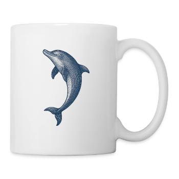 Vintage Dolphin Illustration for Apparel - Mug - white - Right