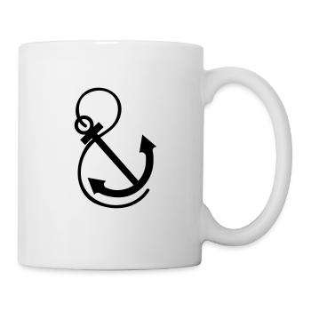 Anker, Hafen, Segeln, Angeln, Maritim, Nautic, & - Tasse - Weiß - Rechts