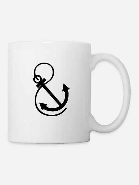 Anker, Hafen, Segeln, Angeln, Maritim, Nautic, & - Tasse - Weiß