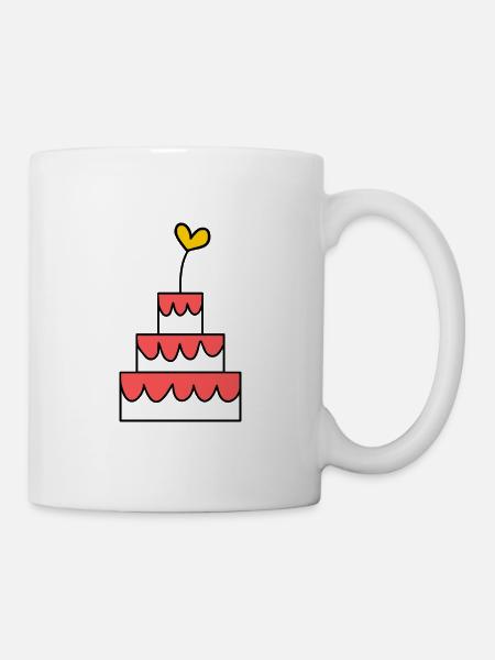 JOYEUX ANNIVERSAIRE. HAPPY BIRTHDAY. ANNIVERSAIRE. - Mug blanc - blanc