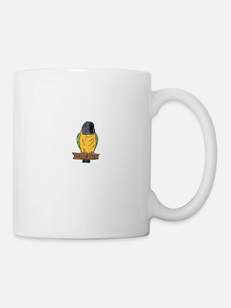 Screaming Senegal Parrot - Mug - white