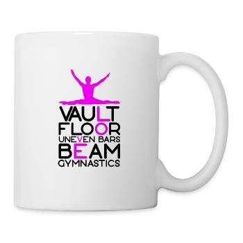 Vault Floor Uneven Bars Beam Gymnastics - Mug blanc - blanc - Droite