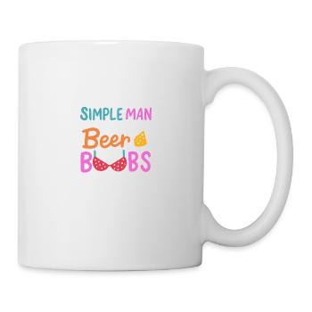 Beer And Boobs - Tasse - Weiß - Rechts