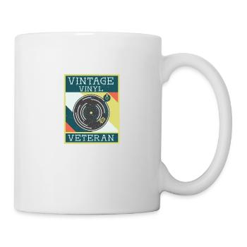 Vintage Vinyl Veteran - Tasse - Weiß - Rechts